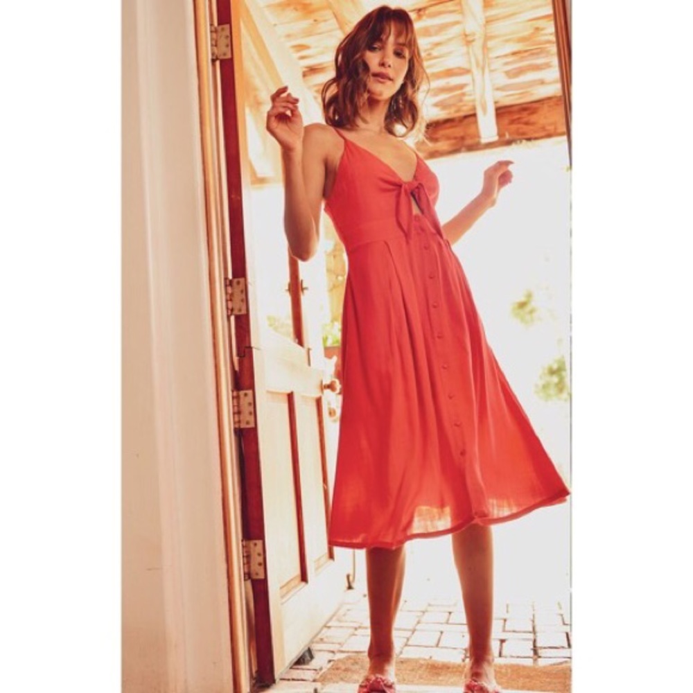 >>LAST<< Liza Midi Sweetheart Dress - Red - Picture 2 of 5